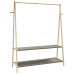 Cuier Pentru Haine Cu Rafturi, 132X45,5X150,5 Cm, Bambus