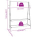 Cuier Pentru Haine Cu Rafturi, 132X45,5X150,5 Cm, Bambus