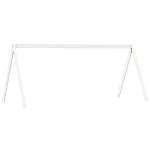 Acoperiș Pat Copii, Alb, 199X95,5X88 Cm Lemn Mass Pin