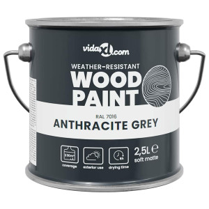Vopsea Pentru Lemn Gri Metalic 16.5 X 16.5 X 15.9 Cm