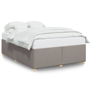 Cadru De Pat Fără Saltea, Gri Taupe, 140X200 Cm, Textil