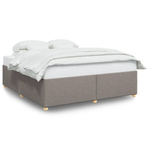 Cadru De Pat Fără Saltea, Gri Taupe, 180X200 Cm, Textil