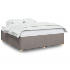 Cadru De Pat Fără Saltea, Gri Taupe, 200X200 Cm, Textil