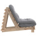 Canapea Futon Cu Saltea, 60X206X11 Cm, Lemn Masiv De Pin
