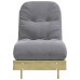 Canapea Futon Cu Saltea, 60X206X11 Cm, Lemn De Pin Tratat