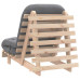 Canapea Futon Cu Saltea, 70X206X11 Cm, Lemn Masiv De Pin
