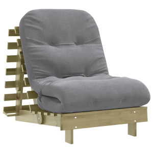 Canapea Futon Cu Saltea, 70X206X11 Cm, Lemn De Pin Tratat