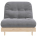 Canapea Futon Cu Saltea, 80X206X11 Cm, Lemn Masiv De Pin
