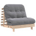 Canapea Futon Cu Saltea, 90X206X11 Cm, Lemn Masiv De Pin