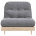 Canapea Futon Cu Saltea, 90X206X11 Cm, Lemn Masiv De Pin