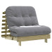 Canapea Futon Cu Saltea, 90X206X11 Cm, Lemn De Pin Tratat
