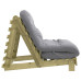 Canapea Futon Cu Saltea, 90X206X11 Cm, Lemn De Pin Tratat