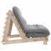 Canapea Futon Cu Saltea, 100X206X11 Cm, Lemn Masiv De Pin