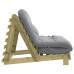 Canapea Futon Cu Saltea, 100X206X11 Cm, Lemn De Pin Tratat