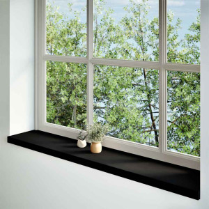 Glafuri 2 Buc Maro Închis 140X25X2 Cm Lemn Masiv De Stejar
