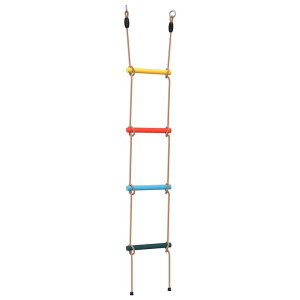 Scară Din Funie Pentru Copii Cu 4 Trepte, Multicolor