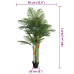 Palmier Artificial Cu 3 Trunchiuri, Verde, 180 Cm, Pp