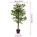Lămâi Artificial Cu 3 Trunchiuri, Verde, 120 Cm, Pp