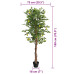 Lămâi Artificial Cu 3 Trunchiuri, Verde, 180 Cm, Pp