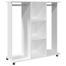 Șifonier Cu Roți, Alb, 102X38X110 Cm, Lemn Prelucrat