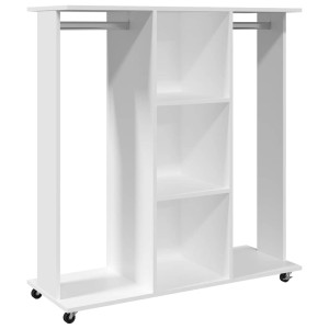 Șifonier Cu Roți, Alb, 102X38X110 Cm, Lemn Prelucrat
