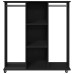 Șifonier Cu Roți, Negru, 102X38X110 Cm, Lemn Prelucrat