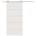 Ușă De Hambar, Alb, 100X208 Cm, Lemn Masiv De Pin