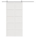 Ușă De Hambar, Alb, 100X208 Cm, Lemn Masiv De Pin
