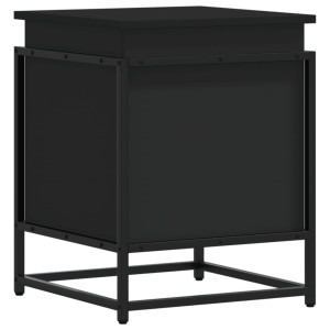 Cutie De Depozitare Cu Capac Negru 40X40X51,5 Cm Lemn Prelucrat
