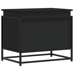 Cutie De Depozitare Cu Capac Negru 60X40X51,5 Cm Lemn Prelucrat