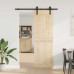 Set Feronerie Pentru Ușă Glisantă, Negru, 183 Cm, Oțel