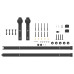 Set Feronerie Pentru Ușă Glisantă, Negru, 183 Cm, Oțel