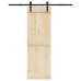 Set Feronerie Pentru Ușă Glisantă, Negru, 183 Cm, Oțel
