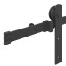 Set Feronerie Pentru Ușă Glisantă, Negru, 152 Cm, Oțel