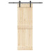 Set Feronerie Pentru Ușă Glisantă, Negru, 152 Cm, Oțel