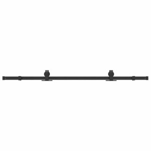 Set Feronerie Pentru Ușă Glisantă, Negru, 183 Cm, Oțel