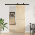 Set Feronerie Pentru Ușă Glisantă, Negru, 183 Cm, Oțel