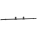 Set Feronerie Pentru Ușă Glisantă, Negru, 183 Cm, Oțel