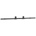 Set Feronerie Pentru Ușă Glisantă, Negru, 183 Cm, Oțel