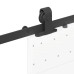 Set Feronerie Pentru Ușă Glisantă, Negru, 183 Cm, Oțel