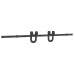 Set Feronerie Pentru Ușă Glisantă, Negru, 183 Cm, Oțel