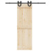 Set Feronerie Pentru Ușă Glisantă, Negru, 183 Cm, Oțel