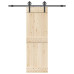 Set Feronerie Pentru Ușă Glisantă, Negru, 183 Cm, Oțel