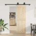 Set Feronerie Pentru Ușă Glisantă, Negru, 183 Cm, Oțel