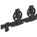 Set Feronerie Pentru Ușă Glisantă, Negru, 183 Cm, Oțel