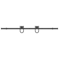 Set Feronerie Pentru Ușă Glisantă, Negru, 183 Cm, Oțel