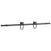 Set Feronerie Pentru Ușă Glisantă, Negru, 183 Cm, Oțel