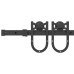 Set Feronerie Pentru Ușă Glisantă, Negru, 183 Cm, Oțel