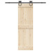 Set Feronerie Pentru Ușă Glisantă, Negru, 183 Cm, Oțel