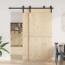 Set Feronerie Pentru Ușă Glisantă, Negru, 183 Cm, Oțel